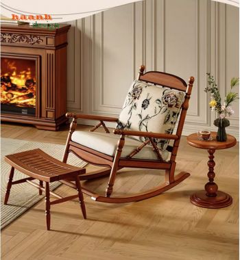 Ghế gỗ bập bênh thư giãn – Xu hướng nội thất tân cổ điển-GBB 024