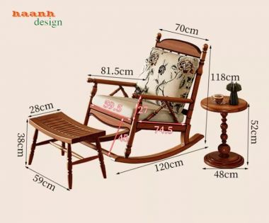 Ghế gỗ bập bênh thư giãn – Xu hướng nội thất tân cổ điển-GBB 024