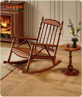 Ghế gỗ bập bênh thư giãn – Xu hướng nội thất tân cổ điển-GBB 024