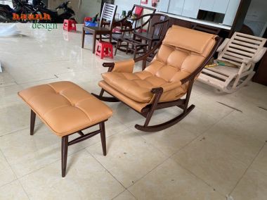 Ghế thư giãn đọc sách gia đình gỗ óc chó tự nhiên GBB 008