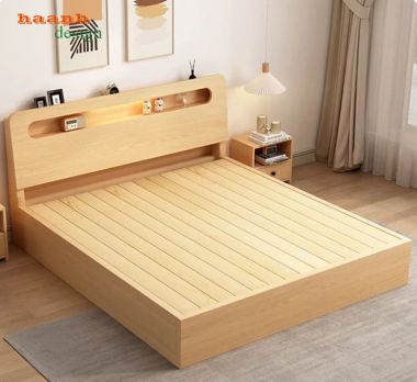 Giường trẻ em gỗ công nghiệp đầu giường hộc mở - GDC 007