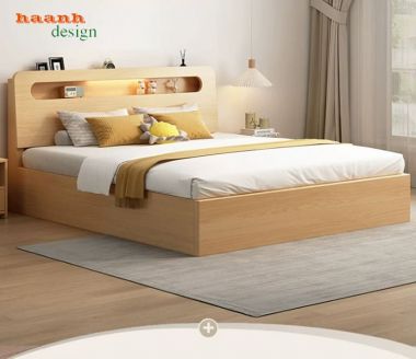 Giường trẻ em gỗ công nghiệp đầu giường hộc mở - GDC 007