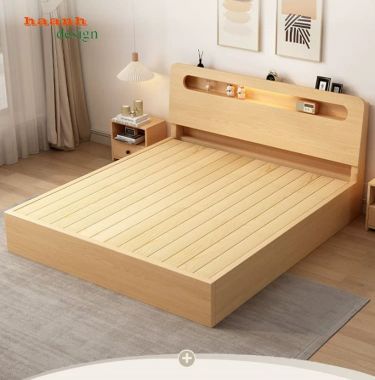 Giường trẻ em gỗ công nghiệp đầu giường hộc mở - GDC 007