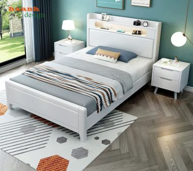 Giường đơn trẻ em gỗ tự nhiên thiết kế tiện dụng - GND 017