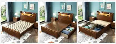 Giường đơn trẻ em gỗ tự nhiên thiết kế tiện dụng - GND 017