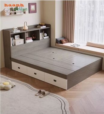 Giường Gỗ Công Nghiệp Cao Cấp Hiện Đại Cho Phòng Ngủ Đẹp-GNH 010