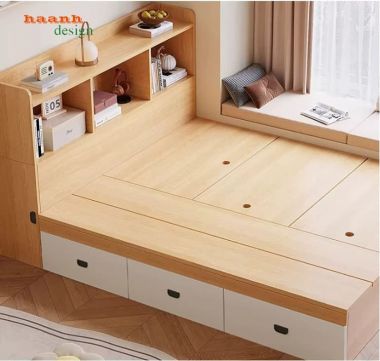 Giường Gỗ Công Nghiệp Cao Cấp Hiện Đại Cho Phòng Ngủ Đẹp-GNH 010