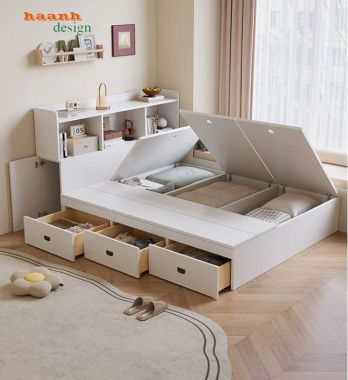 Giường Gỗ Công Nghiệp Cao Cấp Hiện Đại Cho Phòng Ngủ Đẹp-GNH 010