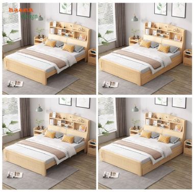 Top mẫu giường gỗ công nghiệp có ngăn kéo đẹp hiện đại 2025-GNH 007