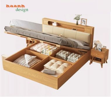 Giường Ngủ Gỗ Công Nghiệp Đẹp Thiết Kế Tối Giản Hiện Đại-GNH 009