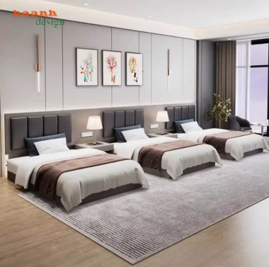 Giường gỗ khách sạn hiện đại – Giải pháp nội thất cao cấp-GNN 011