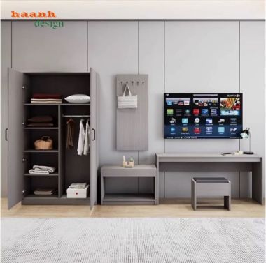 Giường gỗ khách sạn hiện đại – Giải pháp nội thất cao cấp-GNN 011