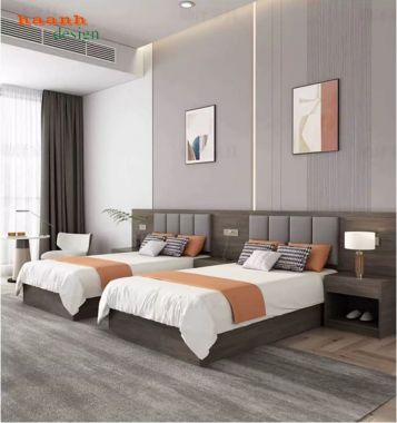 Giường gỗ khách sạn hiện đại – Giải pháp nội thất cao cấp-GNN 011