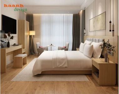 Giường ngủ khách sạn gỗ công nghiệp hiện đại - GNN 013