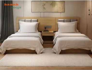 Giường ngủ khách sạn gỗ công nghiệp hiện đại - GNN 013