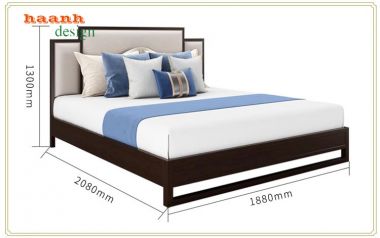 Giường ngủ khách sạn gỗ tự nhiên đẹp hiện đại và sang trọng GNK 003