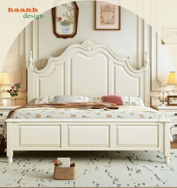 Giường ngủ khách sạn cao cấp gỗ sồi tự nhiên chuẩn 5 sao-GNK 009