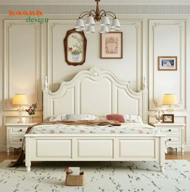 Giường ngủ khách sạn cao cấp gỗ sồi tự nhiên chuẩn 5 sao-GNK 009