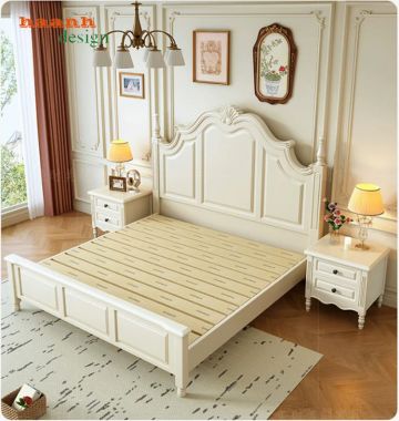 Giường ngủ khách sạn cao cấp gỗ sồi tự nhiên chuẩn 5 sao-GNK 009