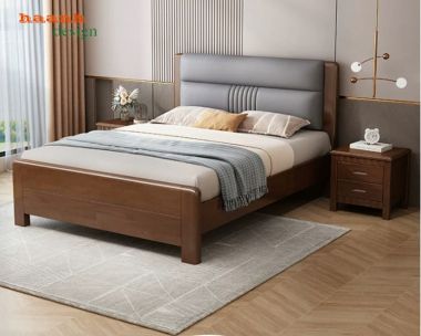 Giường ngủ khách sạn gỗ tự nhiên hiện đại - GNK 012