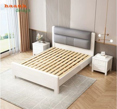 Giường ngủ khách sạn gỗ tự nhiên hiện đại - GNK 012