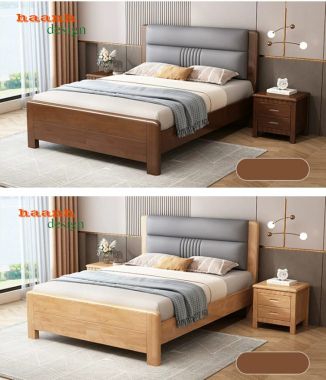 Giường ngủ khách sạn gỗ tự nhiên hiện đại - GNK 012