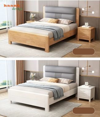 Giường ngủ khách sạn gỗ tự nhiên hiện đại - GNK 012