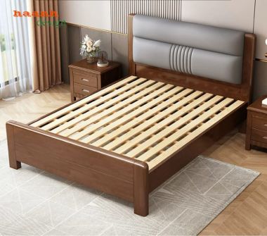 Giường ngủ khách sạn gỗ tự nhiên hiện đại - GNK 012