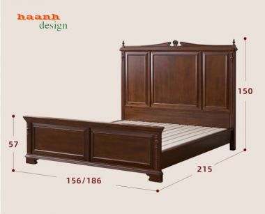 Bộ giường ngủ tân cổ điển cao cấp – Thiết kế Châu Âu-GGC 016