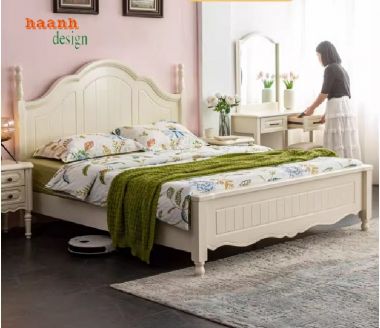 Giường Ngủ Gỗ Tân Cổ Điển – Vẻ Đẹp Vượt Thời Gian-GGC 013