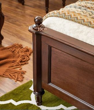 Mẫu giường tân cổ điển kiểu Mỹ gỗ óc chó nhập khẩu Bắc Mỹ-GGC 017