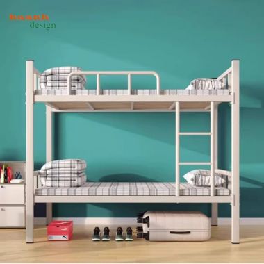 Giường tầng sắt đẹp sơn tĩnh điện kết hợp gỗ chống ẩm cao cấp-GTS 006