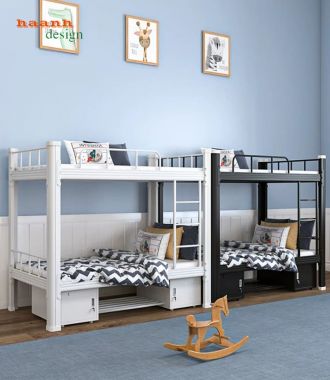 Giường tầng sắt 2 tầng linh hoạt, tiết kiệm diện tích - GTS 007