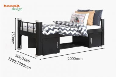 Giường tầng sắt 2 tầng linh hoạt, tiết kiệm diện tích - GTS 007