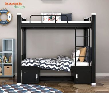 Giường tầng sắt 2 tầng linh hoạt, tiết kiệm diện tích - GTS 007