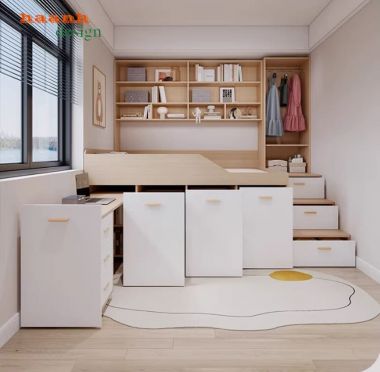 Giường gỗ trẻ em 2 tầng hiện đại – Xu hướng nội thất 2026-GCT 008