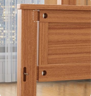 Mẫu giường ngủ trẻ em bằng gỗ hai tầng đẹp và tiện dụng-GTE 015