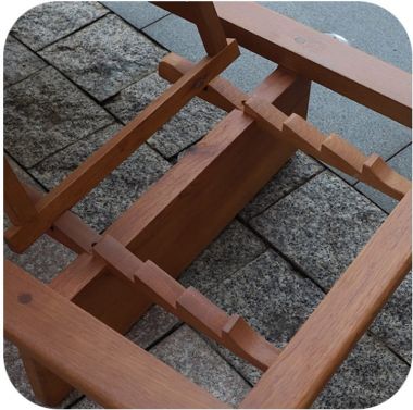 Giường tắm nắng cho hồ bơi bằng gỗ Teak tự nhiên-GTT 018