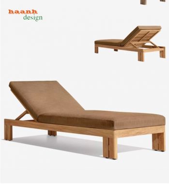 Khám phá giường tắm nắng bãi biển hiện đại từ gỗ Teak cao cấp-GTT 017