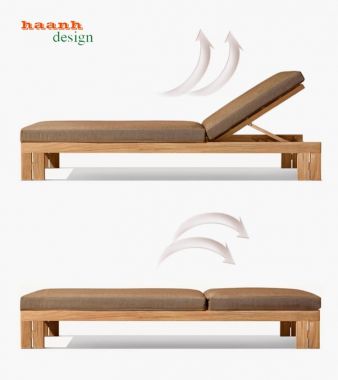 Khám phá giường tắm nắng bãi biển hiện đại từ gỗ Teak cao cấp-GTT 017
