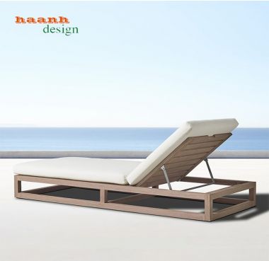 Giường thư giãn hồ bơi gỗ teak GTT001