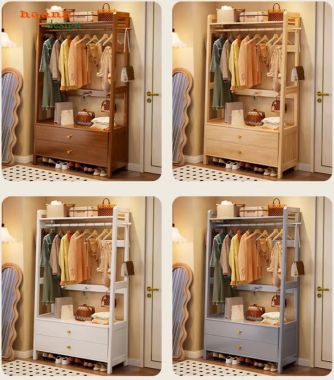 Giá treo quần áo bằng gỗ – Giải pháp lưu trữ sang trọng-KGT 004