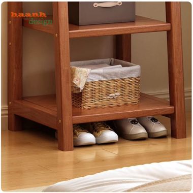 Kệ gỗ treo quần áo đa năng nhiều tùy chọn bố trí - KGT 005
