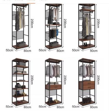 Kệ sắt treo quần áo Giải pháp lưu trữ cho không gian của bạn-KST 001