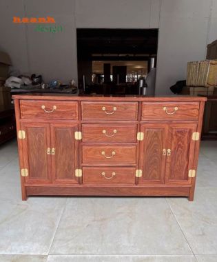 Kệ tivi gỗ hương tự nhiên giả cổ phong cách Trung Quốc-KTV 014