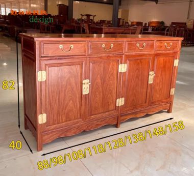 Kệ tivi gỗ hương tự nhiên giả cổ phong cách Trung Quốc-KTV 014