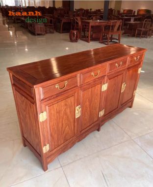 Kệ tivi gỗ hương tự nhiên giả cổ phong cách Trung Quốc-KTV 014