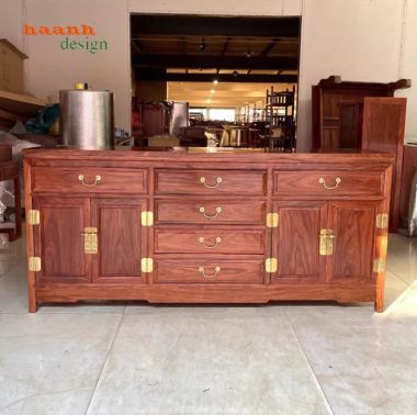 Kệ tivi gỗ hương tự nhiên giả cổ phong cách Trung Quốc-KTV 014