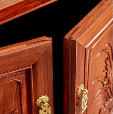 Top mẫu kệ tivi gỗ đẹp bằng gỗ gõ đỏ cao cấp-KTV 013