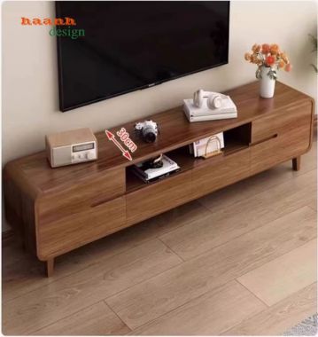 Kệ Tivi Gỗ Veneer Óc Chó Cao Cấp Cho Gia Đình-KCH 010